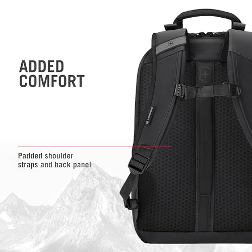 Victorinox Touring 2.0 City Daypack - Professional Laptop Backpack for Business & Outdoor Use - Features Waterproof Pouch - 17 Liters, Black - color: Black