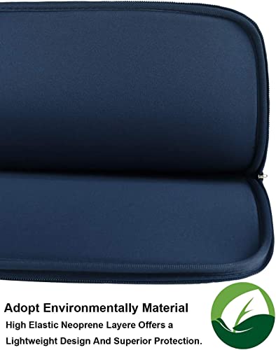 Laptop Sleeve 17 inch, Resistant Neoprene Laptop Sleeve/Notebook Computer Pocket Case/Tablet Briefcase Carrying Bag Compatible for Asus/Dell/Fujitsu/HP/Sony/Acer - (Dark Blue) - color: Dark Blue, size: 17.3 inch