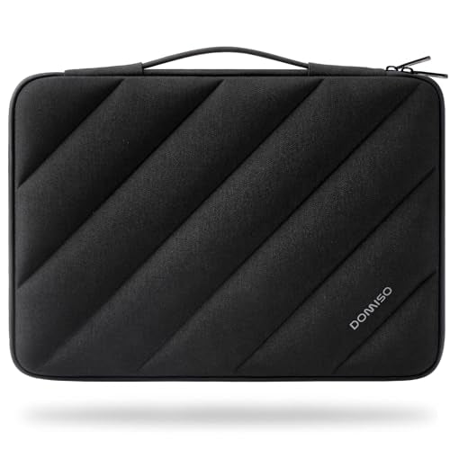 DOMISO 17 inch Laptop Sleeve Protective Case Cover Compatible with 17-17.3 inch HP Dell ASUS Lenovo Chromebook,Waterproof Computer Cases Bag with Handle,Black - color: Black, size: 17 inch