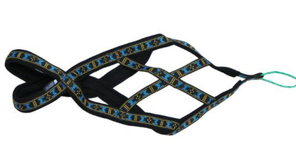 Weight Pulling Sledding Dog Harness X-Back Style Black Medium, 19.5" Neck Circumference