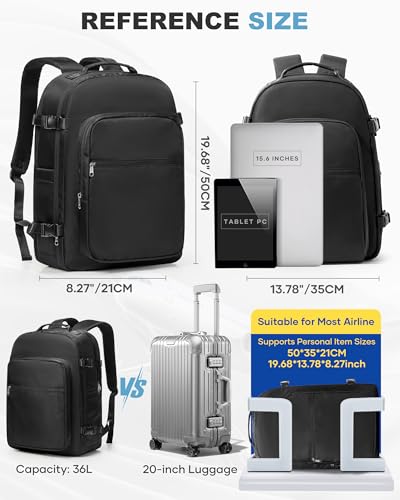 coofay Vacuum Backpack Travel with Pump Vacpack Backpack with Vacuum Seal Backpacks Traveling Backpacks Vacuum Compression Air Travel Bag Carry on Luggage - color: A-black