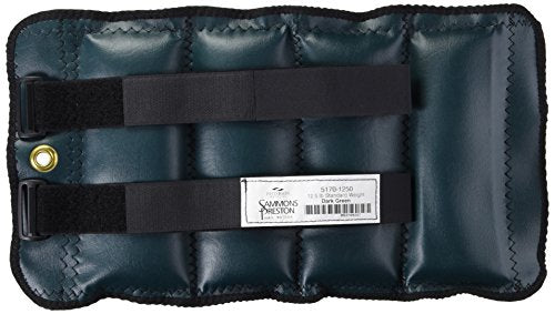 Sammons Preston Cuff Weight, 12.5 lb, Dark Green, 2 Velcro Strap & D-Ring Closure, Grommet for Easy Hanging, Lead Free Steel Ankle & Wrist Weights, For Strength Building & Rehab, Sold Individually - style: 12.5 lbs.