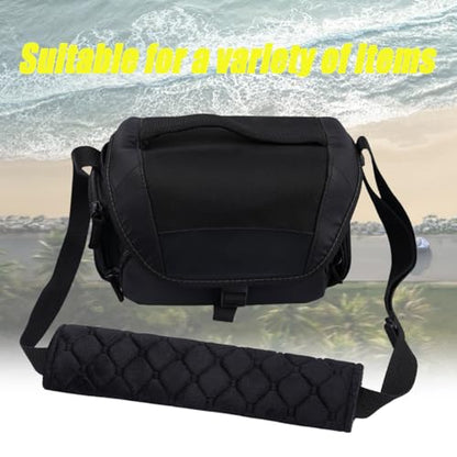 WJS 2 Pack Soft Auto Seat Belt Cover Seatbelt Shoulder Pad for a More Comfortable Driving Compatible with All Cars and Backpack (Black) - color: Black