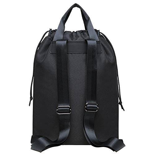 KAUKKO Drawstring Sports Backpack Gym Yoga Bag Shoulder Rucksack for Men and Women (KH02-BLACK) - color: H02-black