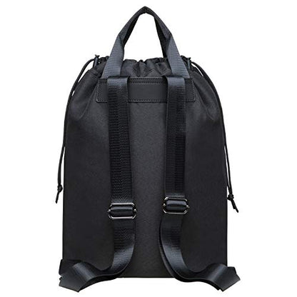 KAUKKO Drawstring Sports Backpack Gym Yoga Bag Shoulder Rucksack for Men and Women (KH02-BLACK) - color: H02-black