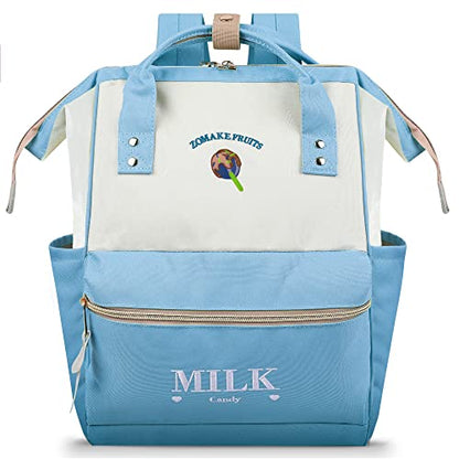 ZOMAKE 15.6 Inch Travel Laptop Backpack for Women Men - Anti Theft Water Resistant Bag Daypack - Computer Bag Business Work Cute Backpacks(Lollipop) - color: Lollipop