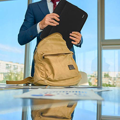 Laptop Case 17 Inch, Durable Shockproof Protective Notebook Sleeve with Accessory Pocket, Briefcase Carrying Bag Laptop Case Compatible with 17-17.3 Inch Computer, Notebook, Black - color: Black, size: 17 Inch