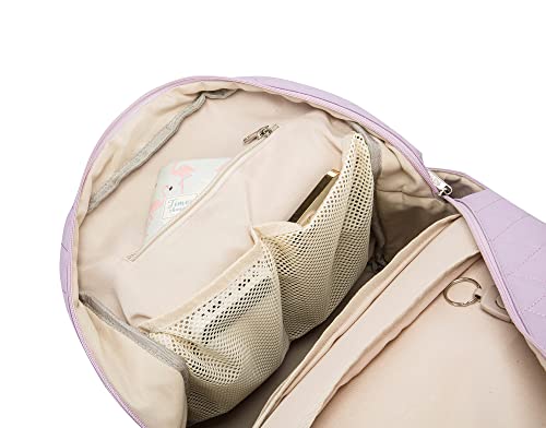Kinmac Laptop Backpack with Massage Cushion Straps and USB Charging Port for Laptop Up to 15.6 Inch Men Women Travel Outdoor Backpack (Purple) - color: Purple Embroider