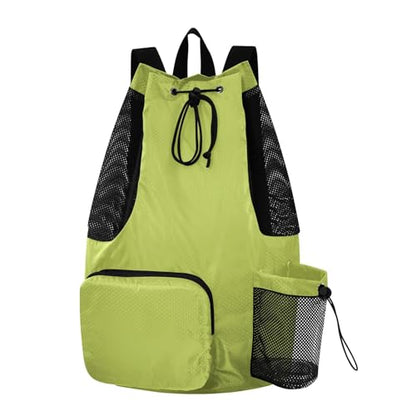 ODAWA Avocado Green Waterproof Gym Bag String Sport Bag for Soccer and Basketball, 12.6" x 8.2" x 18.5" - color: Avocado Green