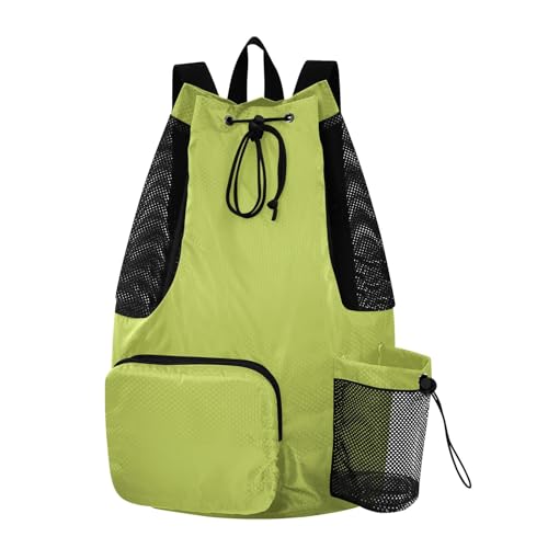 ODAWA Avocado Green Waterproof Gym Bag String Sport Bag for Soccer and Basketball, 12.6" x 8.2" x 18.5" - color: Avocado Green