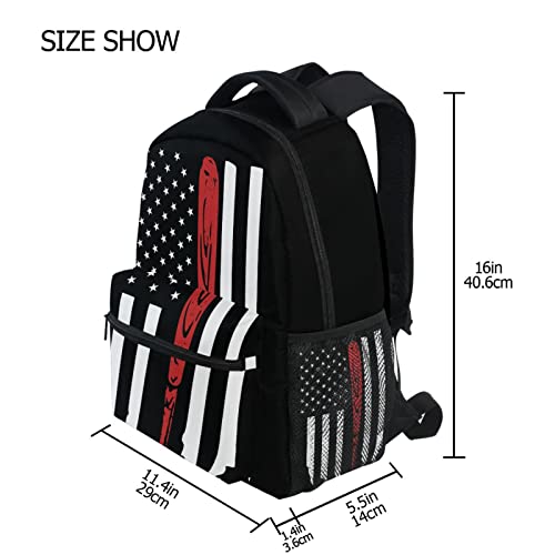 Miaoquhe America Flag Baseball Backpack for Boys Girls School Teenages, Casual School Bookbag Travel Laptop Daypack,Shoulder bags for Travel Hiking Camping - color: Baseball