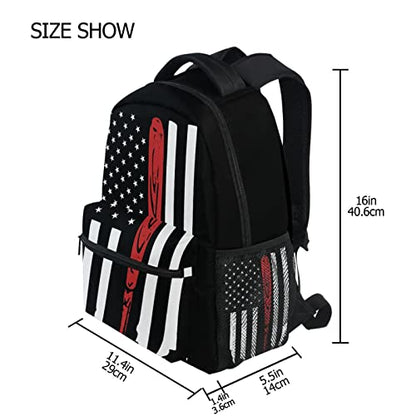 Miaoquhe America Flag Baseball Backpack for Boys Girls School Teenages, Casual School Bookbag Travel Laptop Daypack,Shoulder bags for Travel Hiking Camping - color: Baseball