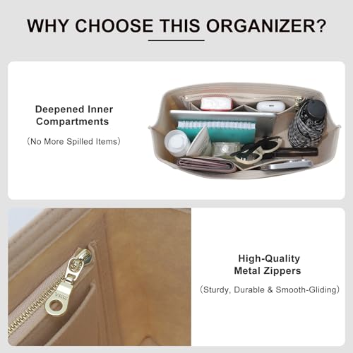 Purse Organizer Insert Compatible with Longchamp Le Pliage Energy L Backpack, Beige/LB - color: Beige, size: L Backpack