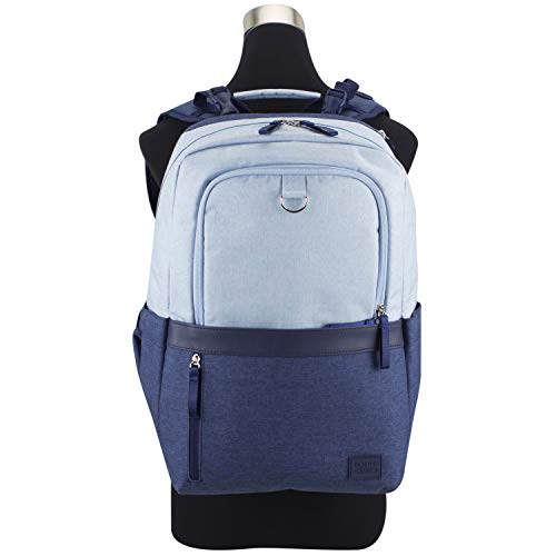 BODHI The Baby Athleisure Tech Diaper Bag Backpack with removable changing pad, Unisex, for Moms and Dads - Light Blue Chambray - color: Baby Blue