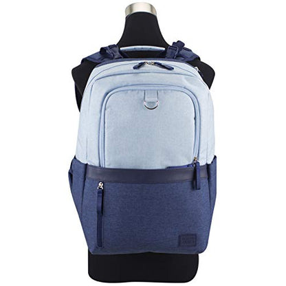 BODHI The Baby Athleisure Tech Diaper Bag Backpack with removable changing pad, Unisex, for Moms and Dads - Light Blue Chambray - color: Baby Blue