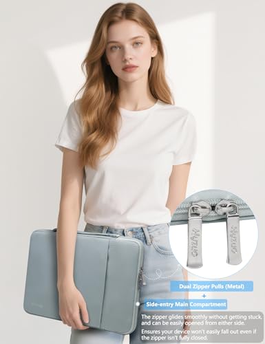 HYZUO 14-15 Inch Laptop Case Sleeve Bag for MacBook Air 15 M5 M4 M3 M2 2026-2023, MacBook Pro 15, XPS 14/15 Plus, 15" Surface Laptop, 14" 14.4" HP Dell Lenovo Thinkpad Asus Acer Samsung, Ash Blue - color: Ash Blue, size: 14-15 Inch