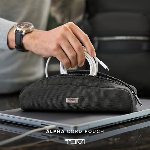 TUMI - Alpha Electronic Cord Pouch - Slim Zip Entry Travel Tech and Cable, Charger and Small Accessory Organizer - Black