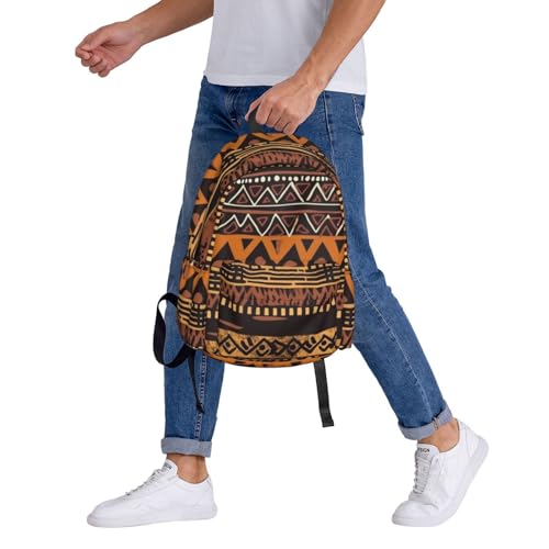 African Mud Cloth Tribal Travel Backpack for Men Women 15.6 inch Laptop Backpack Casual Daypack for Weekender - color: African Mud Cloth Tribal