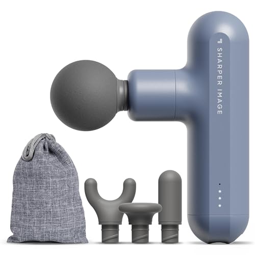 Sharper Image Powerboost Move Aero [New 2026 Version] Mini Deep Tissue Percussion Massage Gun| Muscle Recovery & Pain Relief Massage Tool| Full Body Back & Shoulder Massager| Travel Gift for Men Women - color: Periwinkle
