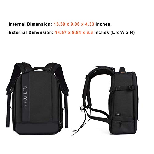 MOSISO Camera Backpack,DSLR/SLR/Mirrorless Photography Backpack Buffer Padded Shockproof Camera Bag with Customized Modular Inserts&Tripod Holder Compatible with Canon,Nikon,Sony etc, Black - color: Black