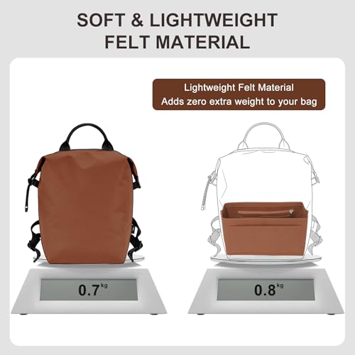 Purse Organizer Insert Compatible with Longchamp Le Pliage Energy L Backpack, Brown/LB - color: Gold Brown, size: L Backpack