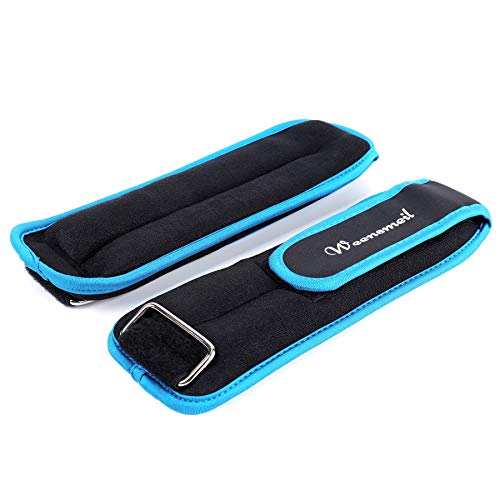 Ankle Weights 1 Pair 1 2 3 4 5 6 10 12 LBS Wrist Weights Arm Weights Leg Weights for Women Men Kids with Adjustable Strap, Strength Training Ankle Weights Set for Running Gym Fitness Workout Walking Jogging