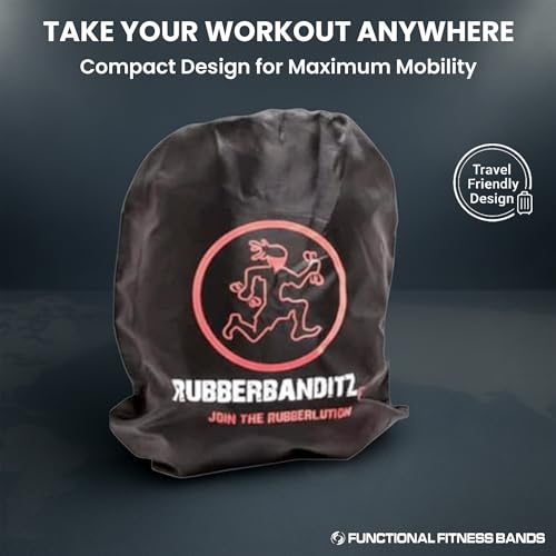 Rubberbanditz Pull Up Assist Bands Set of 3 by Functional Fitness. Heavy Duty Resistance and Assistance Training Bands - color: Combo Packs - #1 Orange, #2 Red, #3 Black #4 Purple