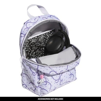 adidas Kids Gotta-Have-It Mini Backpack – School Bag for Girls and Boys, 10L, Bow Print Frozen Purple/White, OSFA - color: Bow Print Frozen Purple/White