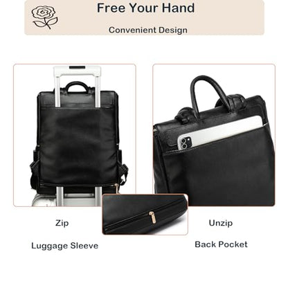 Leather Diaper Bag Backpack for Boy Girl Twins, Toddler Diaper Bag with Multiple Pockets, Cooler Compartment - color: Zeal Black