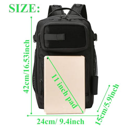 Fishing Backpack - Tackle Sling Bag- Fishing Gear Bags with Rod Holder and Fish Plier (Black) - color: Black