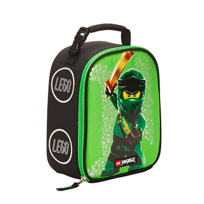 LEGO NINJAGO Lunch Box, Insulated Soft Reusable Lunch Bag Meal Container for Boys and Girls, Perfect for School, or Travel, Meal Tote to Keep Food and Drinks Cold, Hero Green - color: Hero Green