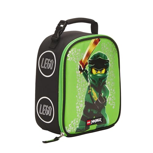 LEGO NINJAGO Lunch Box, Insulated Soft Reusable Lunch Bag Meal Container for Boys and Girls, Perfect for School, or Travel, Meal Tote to Keep Food and Drinks Cold, Hero Green - color: Hero Green