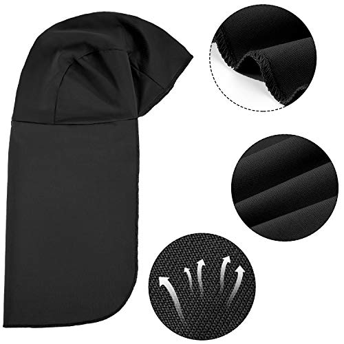 2 Packs Cooling Skull Cap with Neck Shade, Elastic Hard Hat Sun Shield for Men Women, Quick Dry Moisture Wicking - color: Black, size: One Size