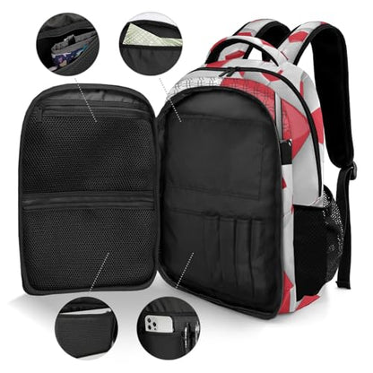 Custom Text Sport Ball Athlete Player Soccer Red Backpacks for Girls Boys School, Capacity School Backpacks for Kids Water-resistant Bookbags - color: Red