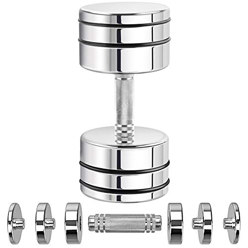 Northdeer Steel Dumbbells Ultracompact & Adjustable Chrome Dumbbell with Foam Handles 5lb 10lb 15lb 20lb 30lb 50lb Home Gym Workout (Choice of Size) - color: 50LB Single (1×50LB Standard-Finish)