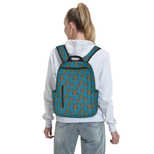 Anti Scratch Polyester Backpack Owl Print Boho Ethnic, Smooth Surface Multipurpose Travel Pack for All Weather Daily Use Unisex - color: Picture (824)