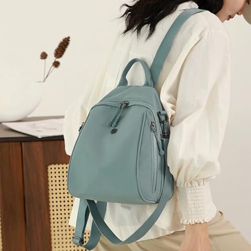 Simple Mini Nylon 11 Inch Backpack Casual Lightweight Resistant Small Travel Bag Adjustable Shoulder Straps - color: Blue
