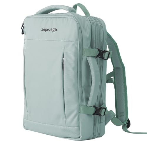 Travel Backpack, Expandable Large Capacity Business Work, Water Repellent Carry On Daypack with USB Charging Port, Fit 17 Inch Laptop, Bag for Men and Women,Mint Green - color: Mint Green