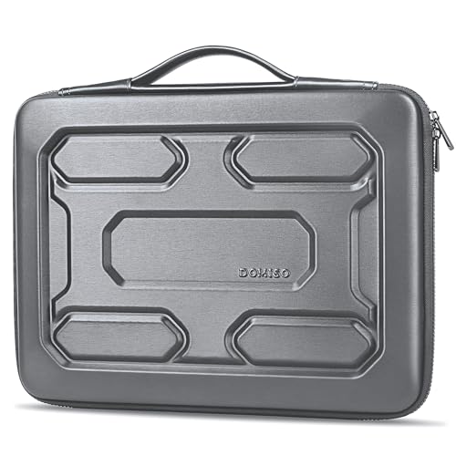 DOMISO 14 inch Laptop Sleeve with Handle Shockproof Computer Bag Waterproof EVA Protective Carrying Case for 14" ThinkPad E480/Yoga 920/13.5" Microsoft Surface Book/HP Pavilion 14 Stream 14, Dark Grey - color: Dark Grey, size: 14 inch