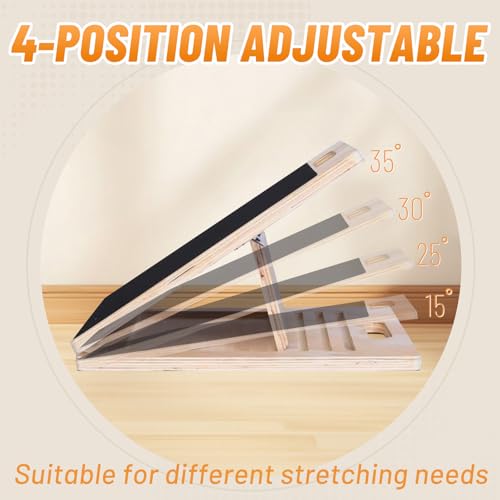 Adjustable Slant Board for Calf Stretching，Calf Stretch Incline Plate for Exercise, Squats and Physical Therapy，Foot and Ankle Physical Therapy & Leg Stretching & Tool for Back and Leg Pain Relief
