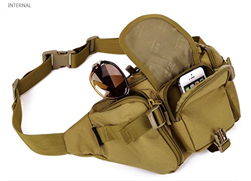CREATOR Tactical Waist Pack Military Fanny Pack Outdoor Army Waist Bag Large Waist Pack for Daily Life Cycling Camping Hiking Hunting Fishing Black Jacinth - color: Jacinth