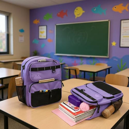 Summit Ridge Travel Backpack for Men and Women, Spacious Work Daypack with Water Bottle Pockets (Purple) - color: Purple