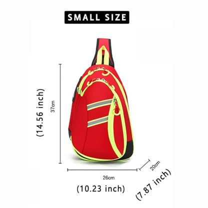First Aid Sling Bag Backpack,Sling Crossbody Bag,Heavy Duty Emergencies Medical Bag,For Cycling Camping Traveling. (Red, S) - color: Red, size: Small