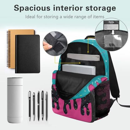 Bulopur Kids Baseball Backpack for Girls 6-8 17 Inch 5Pcs Set Baseball Drip Schoolbag with Lunch Box Pencil Case Water Bottle Holder Keychain Elementary School Girls Bookbag with Side Pockets - color: Cream Baseball