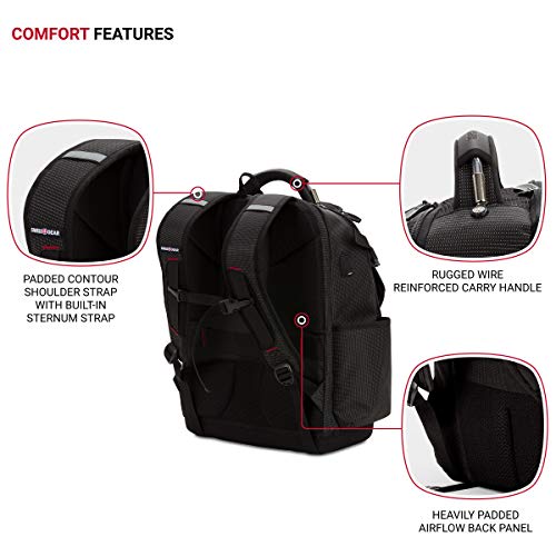 SwissGear Tool Bag Backpack, Fits Up to 17-Inch Laptop, Work Pack PRO, Black - color: Black, size: Large
