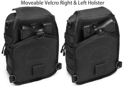 Small Tactical Holster Sling Backpack Accessories Shoulder Pouch Water Bottle & Radio Holder Crossbody Bag for Men - color: Purple Deep