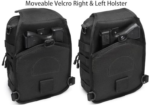 Small Tactical Holster Sling Backpack Accessories Shoulder Pouch Water Bottle & Radio Holder Crossbody Bag for Men - color: Light Blue
