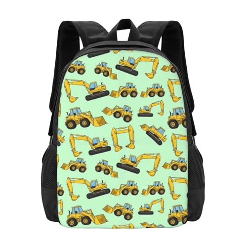 Breathable Outdoor Daypack Cartoon Construction Truck Excavator, Durable Anti Theft Travel Backpack Adjustable Strap Shoulder Bag for Hiking Camping City Walking - color: Design (877)