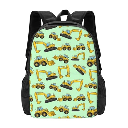 Breathable Outdoor Daypack Cartoon Construction Truck Excavator, Durable Anti Theft Travel Backpack Adjustable Strap Shoulder Bag for Hiking Camping City Walking - color: Design (877)