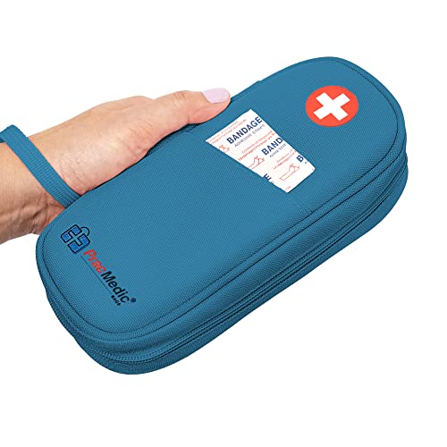 PracMedic Bags Epi Pens Carrying Case- Insulated Epipen Carry Case (Teal) | Holds 2 Epi Pens, Auvi-Q or Neffy, Inhaler & Antihistamine. Medical Case for Allergy, Asthma & Diabetes Medicines. - color: Teal